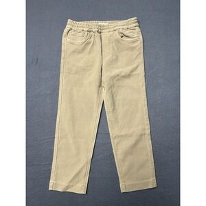 Faherty Stretch Terry Jeans Kids Size 5 Beige Tan 5‎ Pkt Design Cotton NWOT